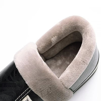 CozyStep Men's Winter Plush Slippers – Waterproof, Warm & Durable