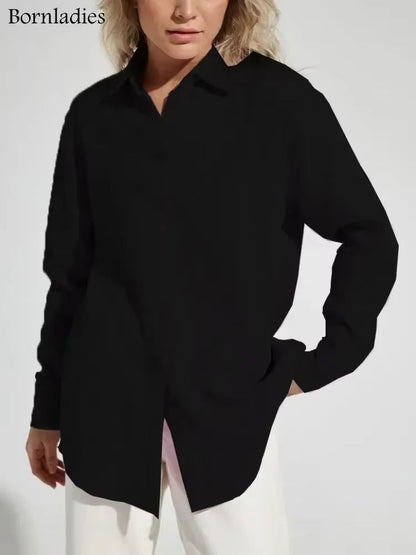 BreezeCotton Women's Long Sleeve Shirt – Lightweight, Stylish & 100% Cotton Comfort