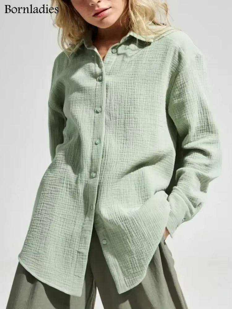 BreezeCotton Women's Long Sleeve Shirt – Lightweight, Stylish & 100% Cotton Comfort