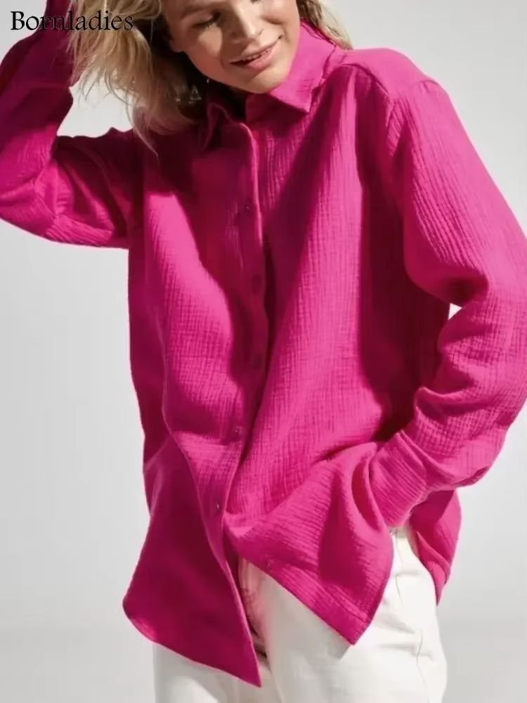BreezeCotton Women's Long Sleeve Shirt – Lightweight, Stylish & 100% Cotton Comfort