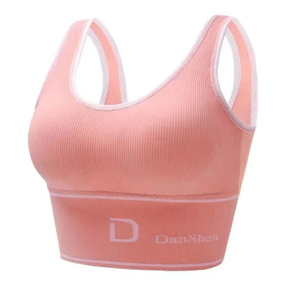 Women Seamless Deep U Yoga Sports Bra High Elasticity Wire Free