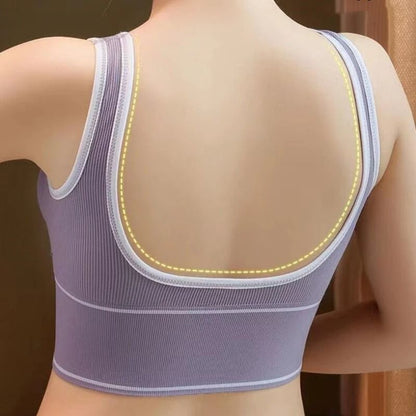 Women Seamless Deep U Yoga Sports Bra High Elasticity Wire Free