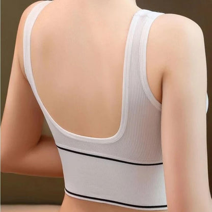 Women Seamless Deep U Yoga Sports Bra High Elasticity Wire Free