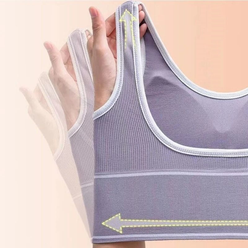 Women Seamless Deep U Yoga Sports Bra High Elasticity Wire Free