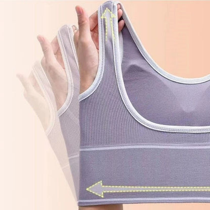 Women Seamless Deep U Yoga Sports Bra High Elasticity Wire Free
