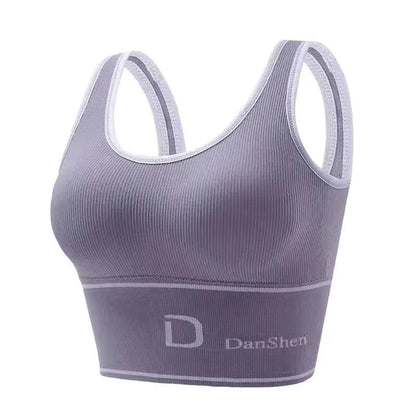Women Seamless Deep U Yoga Sports Bra High Elasticity Wire Free