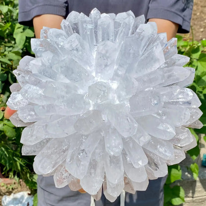 Natural White Crystal Cluster, Single Point Mineral Specimen for Healing, Energy