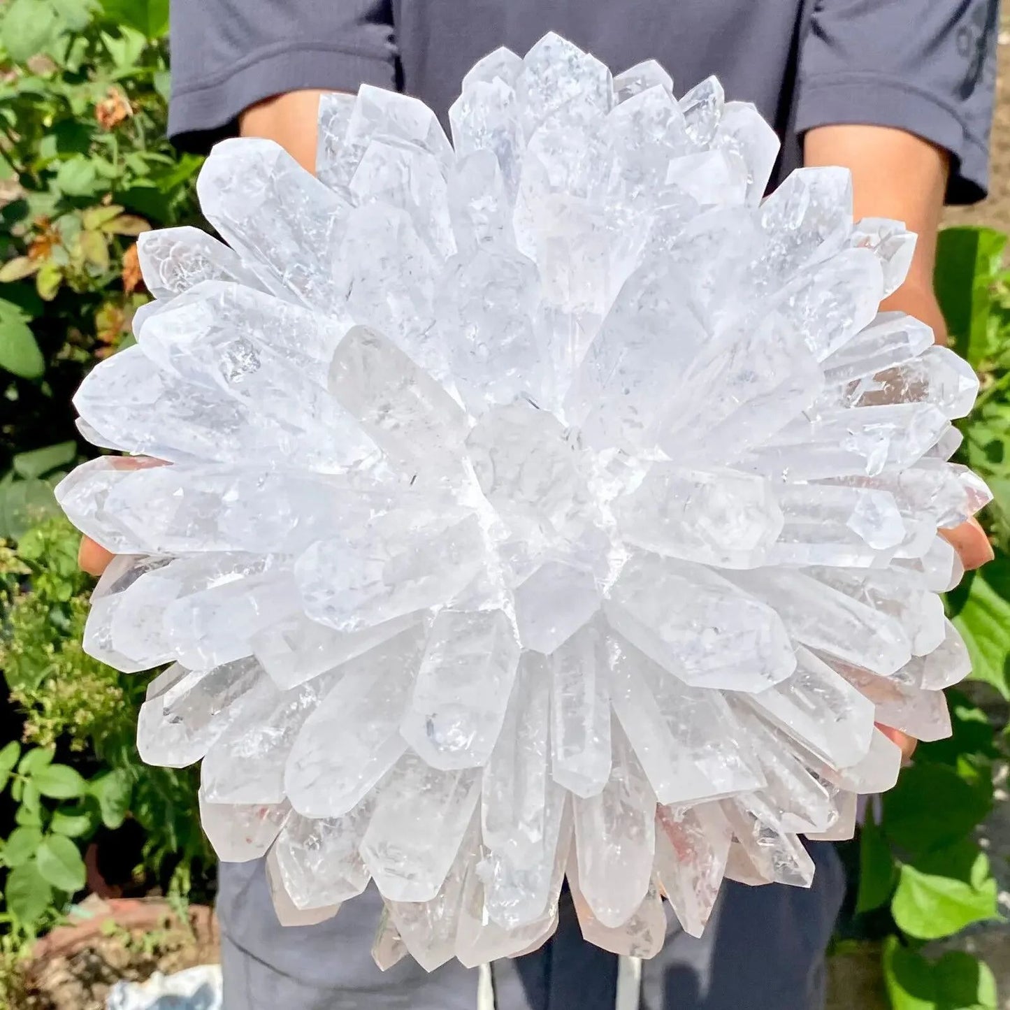 Natural White Crystal Cluster, Single Point Mineral Specimen for Healing, Energy