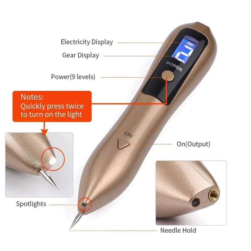 Beauty Laser Plasma Pen, Freckle Remove Pen, Wart Remover, Tattoo Remover, Skin Tag Removal & Spot Beauty Care Tool