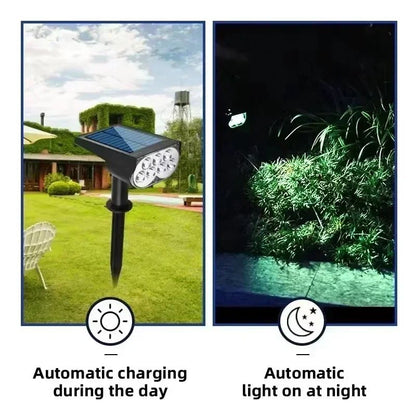 Ultra Bright 7LED Solar Light Spotlights, Outdoor Landscape Wall Light, Waterproof Adjustable Lawn Garden Yard Lighting
