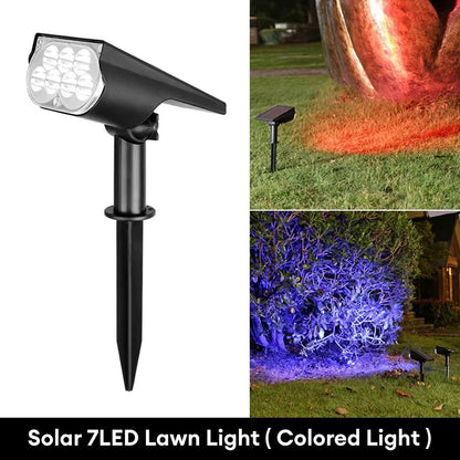 Ultra Bright 7LED Solar Light Spotlights, Outdoor Landscape Wall Light, Waterproof Adjustable Lawn Garden Yard Lighting