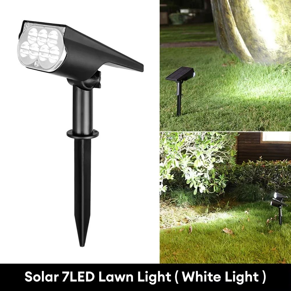 Ultra Bright 7LED Solar Light Spotlights, Outdoor Landscape Wall Light, Waterproof Adjustable Lawn Garden Yard Lighting