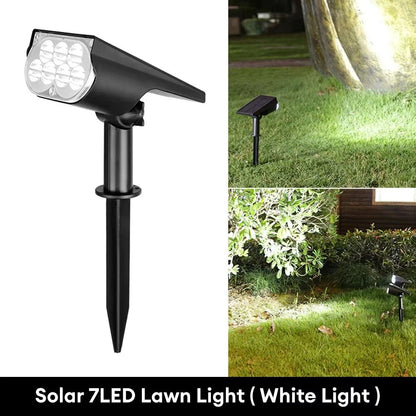 Ultra Bright 7LED Solar Light Spotlights, Outdoor Landscape Wall Light, Waterproof Adjustable Lawn Garden Yard Lighting