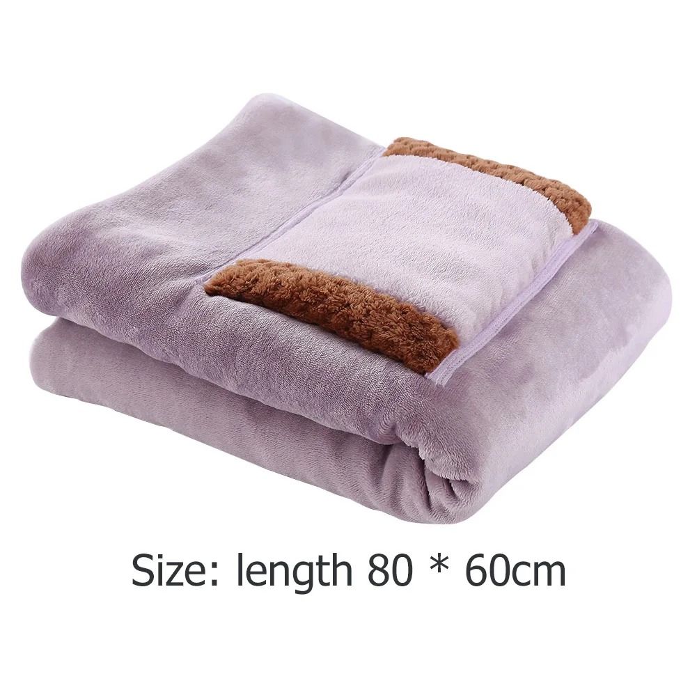 Womens USB Heated Shawl Throw Blanket Coral Velvet Adjustable Heat Levels