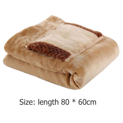 Womens USB Heated Shawl Throw Blanket Coral Velvet Adjustable Heat Levels