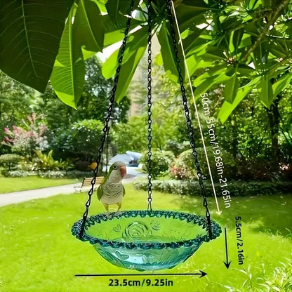 Hanging Bird Bath and Feeder Outdoor Bird Food Tray for Garden Decoration