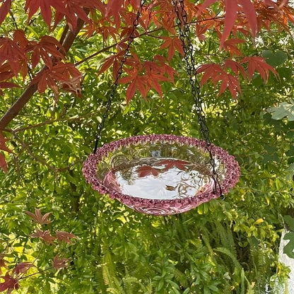 Hanging Bird Bath and Feeder Outdoor Bird Food Tray for Garden Decoration