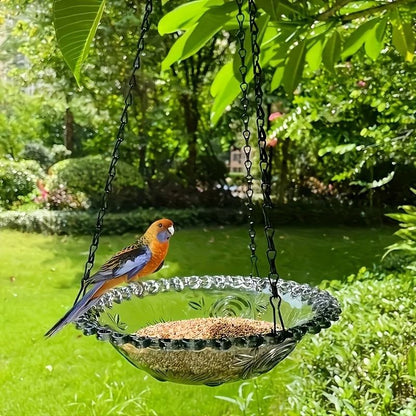 Hanging Bird Bath and Feeder Outdoor Bird Food Tray for Garden Decoration