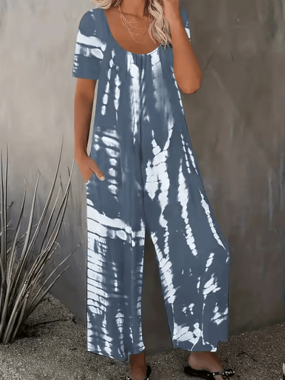 EasyFlow Plus Size Womens Summer Jumpsuit with Pockets