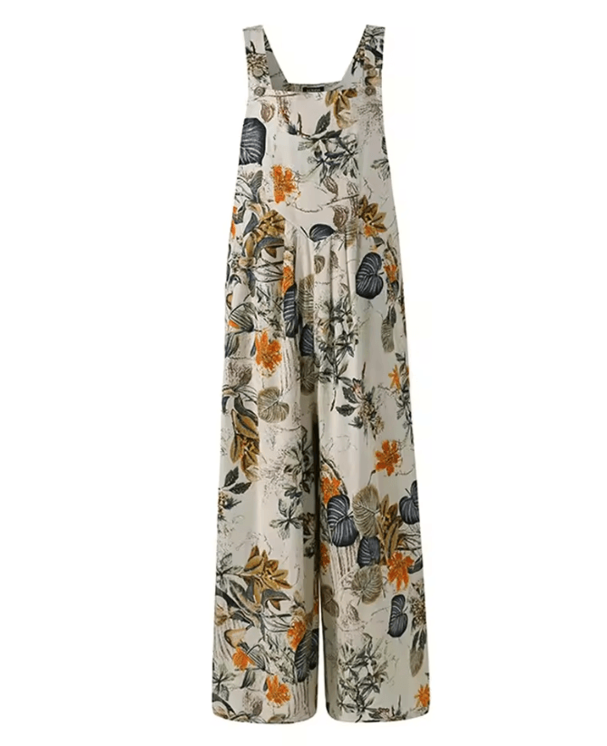 LeafEase Womens Cotton Linen Jumpsuit with Pockets