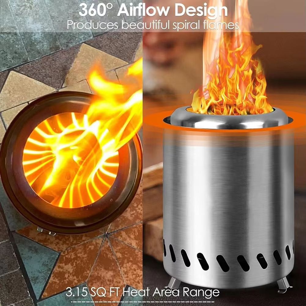 Smokeless Tabletop Fire Pit – Portable Indoor & Outdoor Mini Fire Pit for Wood or Pellet Fuel