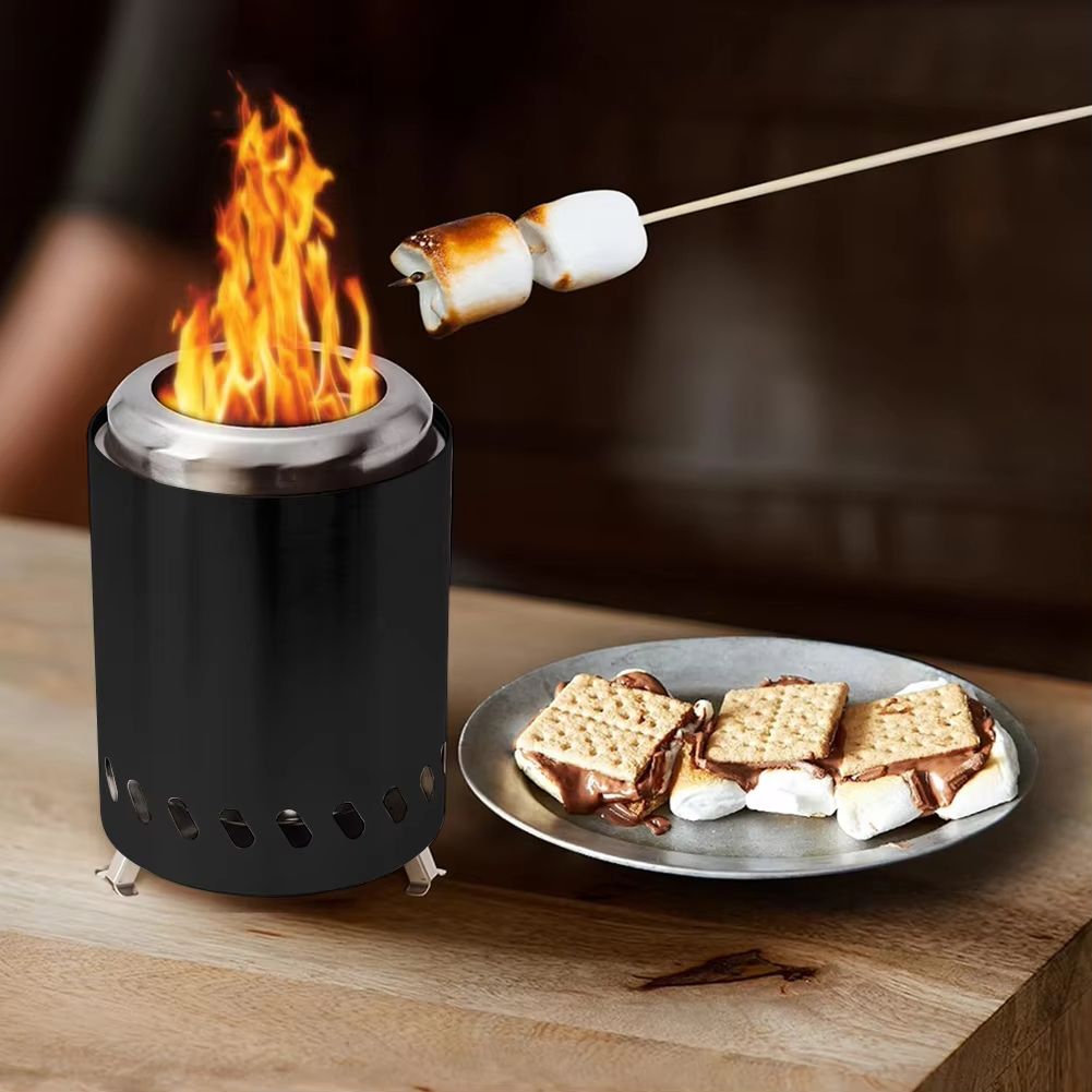 Smokeless Tabletop Fire Pit – Portable Indoor & Outdoor Mini Fire Pit for Wood or Pellet Fuel