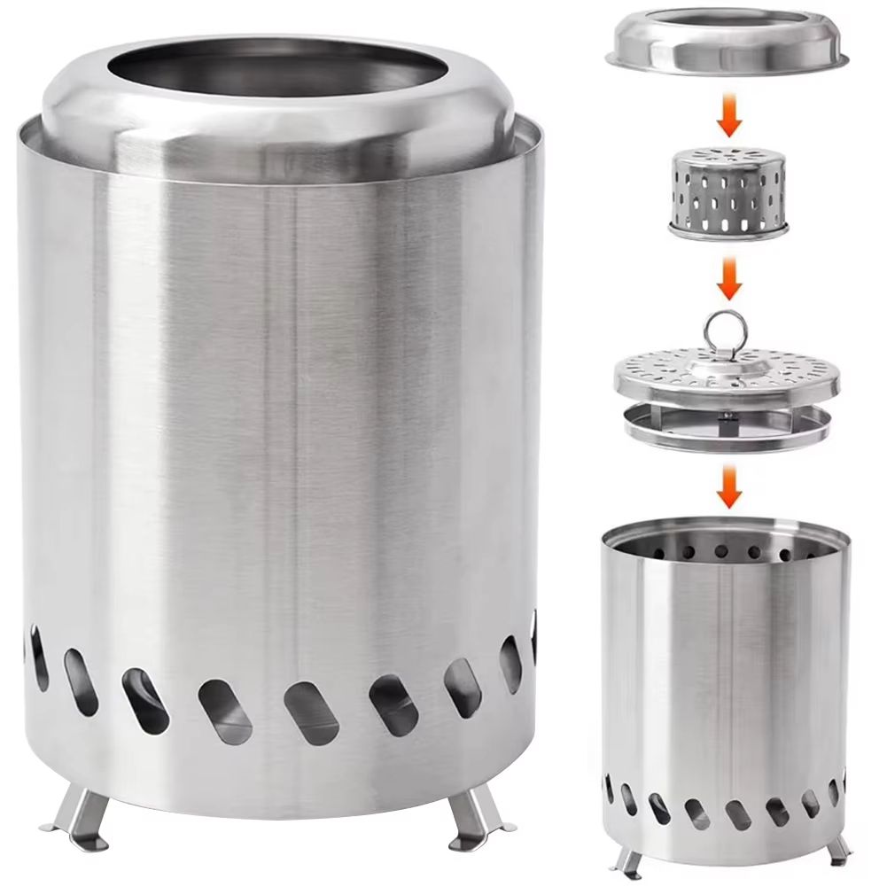 Smokeless Tabletop Fire Pit – Portable Indoor & Outdoor Mini Fire Pit for Wood or Pellet Fuel