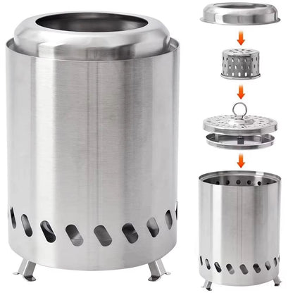 Smokeless Tabletop Fire Pit – Portable Indoor & Outdoor Mini Fire Pit for Wood or Pellet Fuel