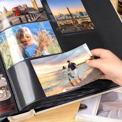 Linen 4x6 Photo Album – 600 Pocket Large Capacity Album with Horizontal & Vertical Display