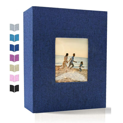 Linen 4x6 Photo Album – 600 Pocket Large Capacity Album with Horizontal & Vertical Display