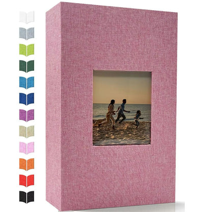 Linen 4x6 Photo Album – 600 Pocket Large Capacity Album with Horizontal & Vertical Display
