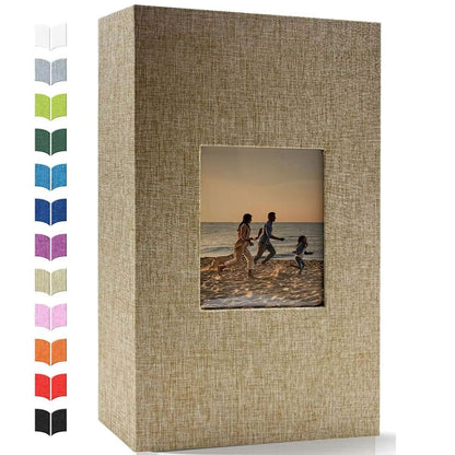 Linen 4x6 Photo Album – 600 Pocket Large Capacity Album with Horizontal & Vertical Display