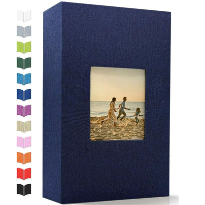 Linen 4x6 Photo Album – 600 Pocket Large Capacity Album with Horizontal & Vertical Display