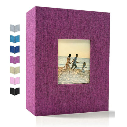 Linen 4x6 Photo Album – 600 Pocket Large Capacity Album with Horizontal & Vertical Display