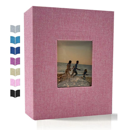 Linen 4x6 Photo Album – 600 Pocket Large Capacity Album with Horizontal & Vertical Display
