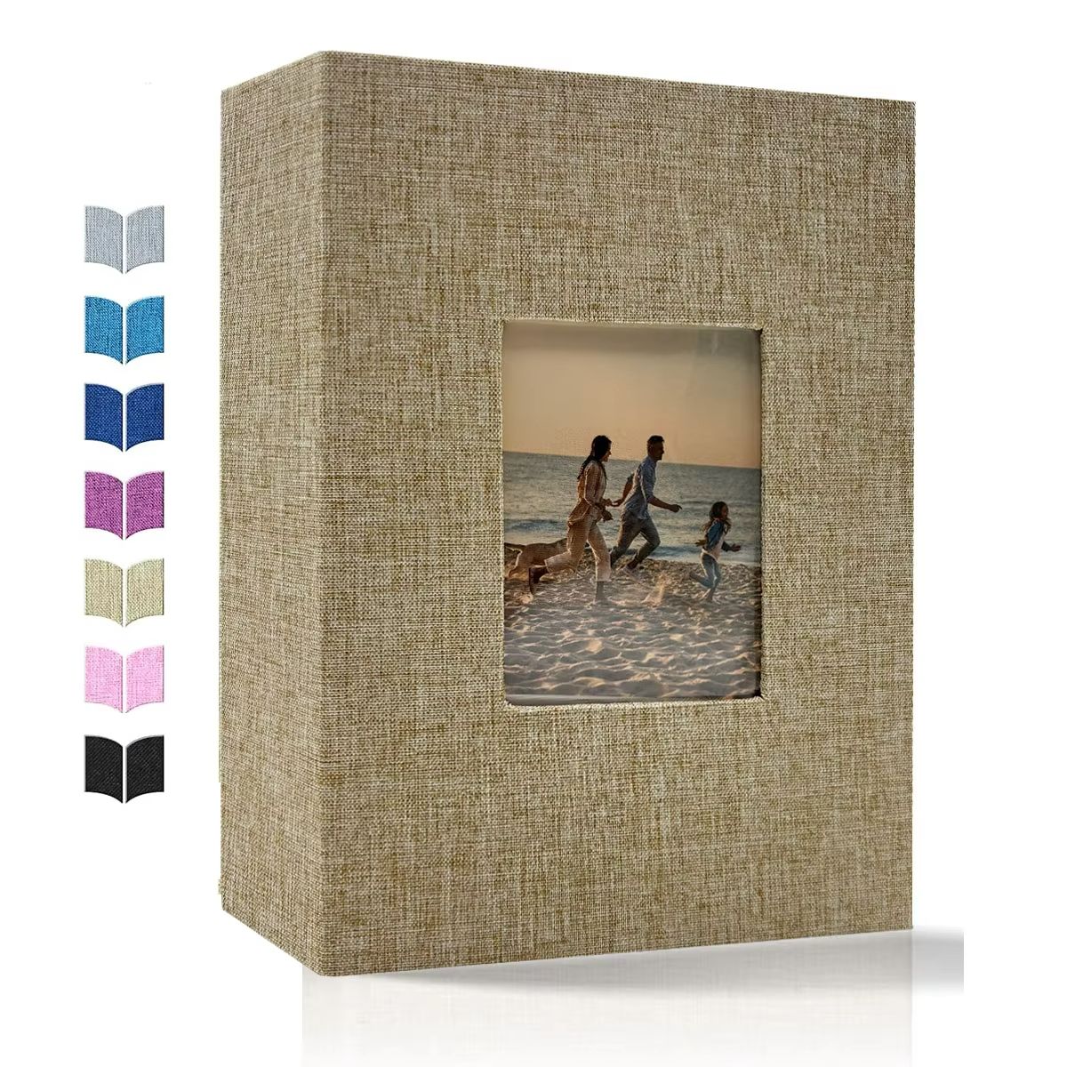 Linen 4x6 Photo Album – 600 Pocket Large Capacity Album with Horizontal & Vertical Display