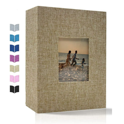 Linen 4x6 Photo Album – 600 Pocket Large Capacity Album with Horizontal & Vertical Display