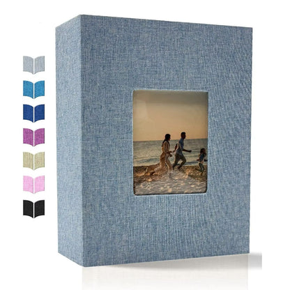 Linen 4x6 Photo Album – 600 Pocket Large Capacity Album with Horizontal & Vertical Display