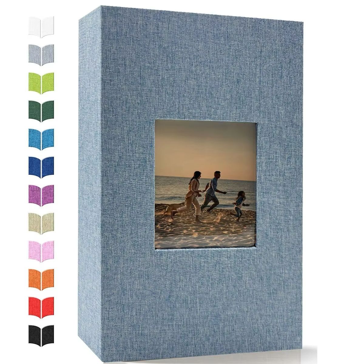 Linen 4x6 Photo Album – 600 Pocket Large Capacity Album with Horizontal & Vertical Display