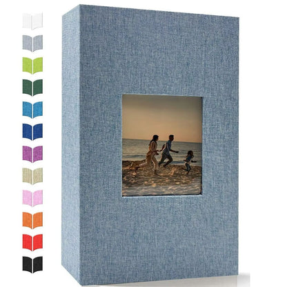 Linen 4x6 Photo Album – 600 Pocket Large Capacity Album with Horizontal & Vertical Display
