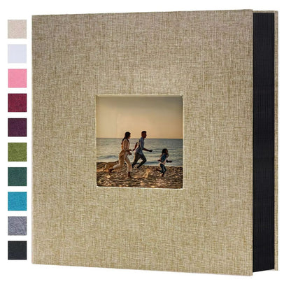 Linen 4x6 Photo Album – 600 Pocket Large Capacity Album with Horizontal & Vertical Display