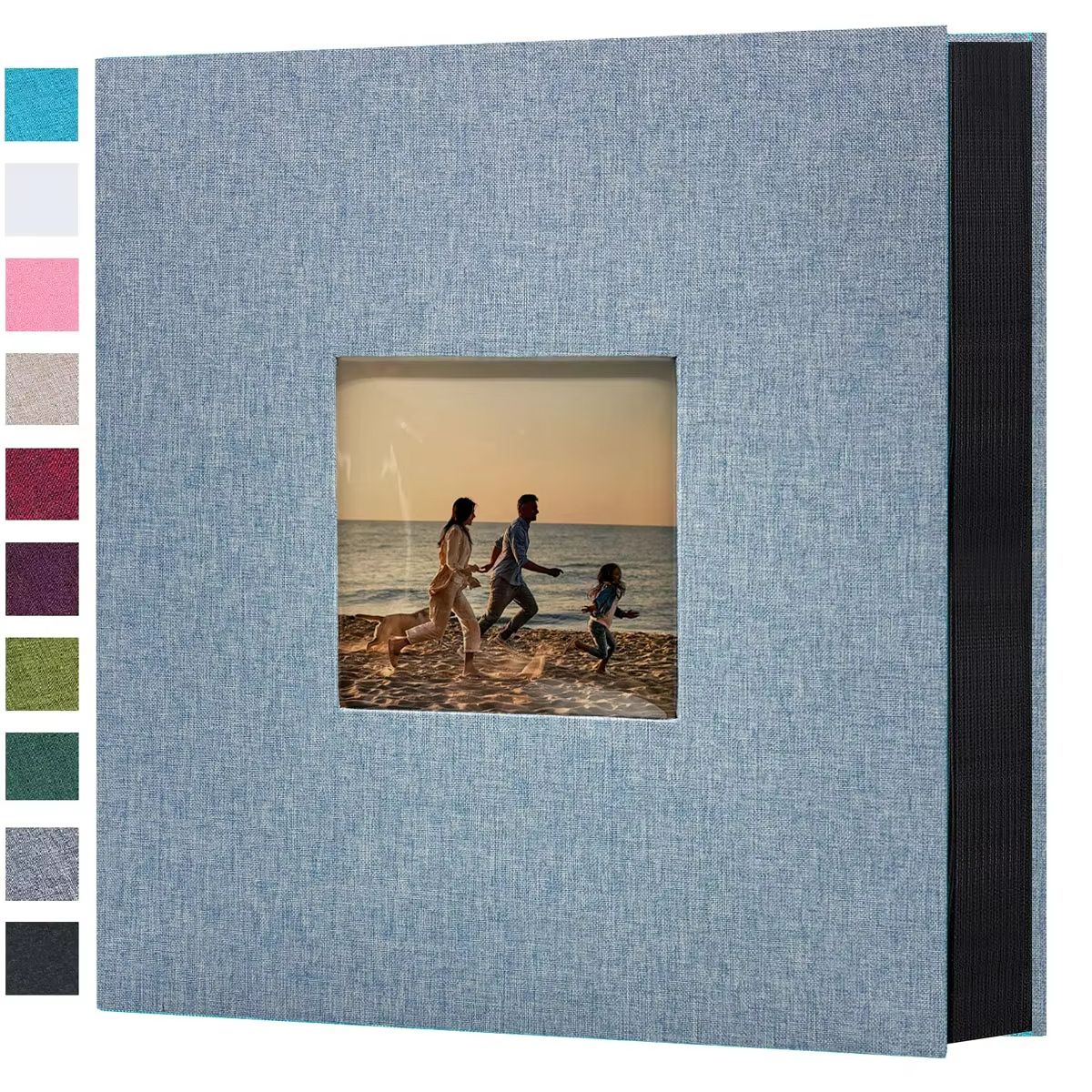 Linen 4x6 Photo Album – 600 Pocket Large Capacity Album with Horizontal & Vertical Display