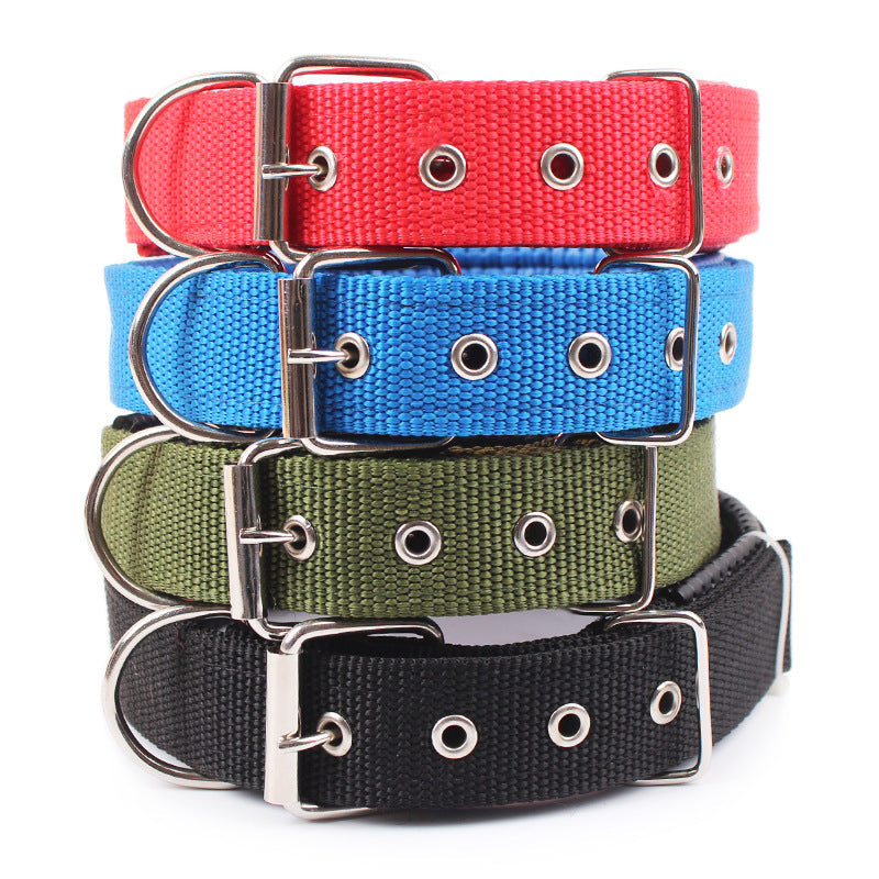 Solid Dog Collars, Durable Nylon Dog Collar for Dogs, Fits Teddy, Keji, Pitbull, Bulldog, Beagle