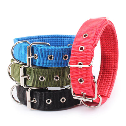 Solid Dog Collars, Durable Nylon Dog Collar for Dogs, Fits Teddy, Keji, Pitbull, Bulldog, Beagle
