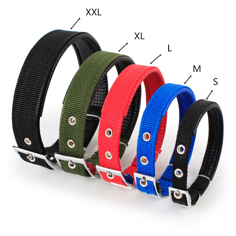 Solid Dog Collars, Durable Nylon Dog Collar for Dogs, Fits Teddy, Keji, Pitbull, Bulldog, Beagle