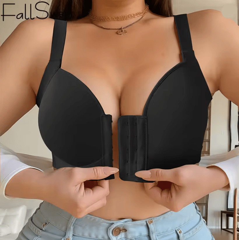 Front Closure Wireless Bralette Plus Size Seamless Comfort Bra