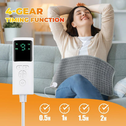 Cozy Electric Heating Pad Blanket for Back Neck and Shoulder Pain Relief