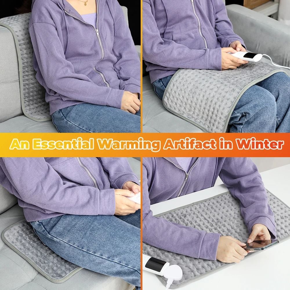 Cozy Electric Heating Pad Blanket for Back Neck and Shoulder Pain Relief