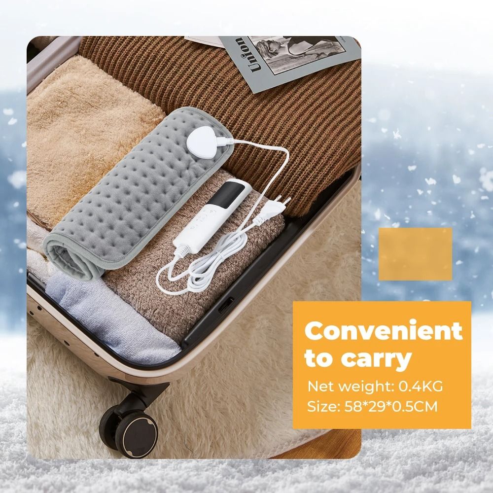 Cozy Electric Heating Pad Blanket for Back Neck and Shoulder Pain Relief
