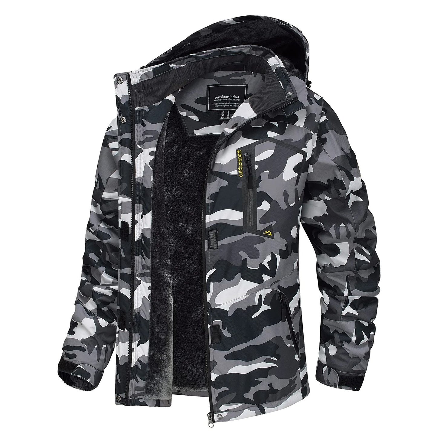 Women Winter Waterproof Ski Jacket with Fleece Lining